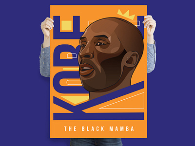 The Black Mamba - Kobe Bryant poster art