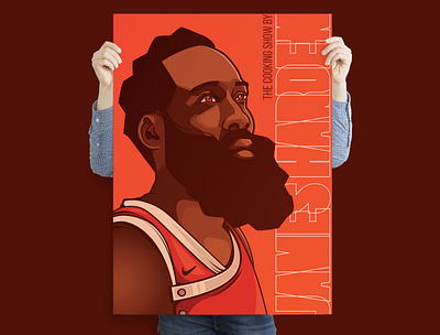 The cooking show by James Harden - Poster art houston illustration james harden nba nba poster poster art rockets sport vector wacom cintiq