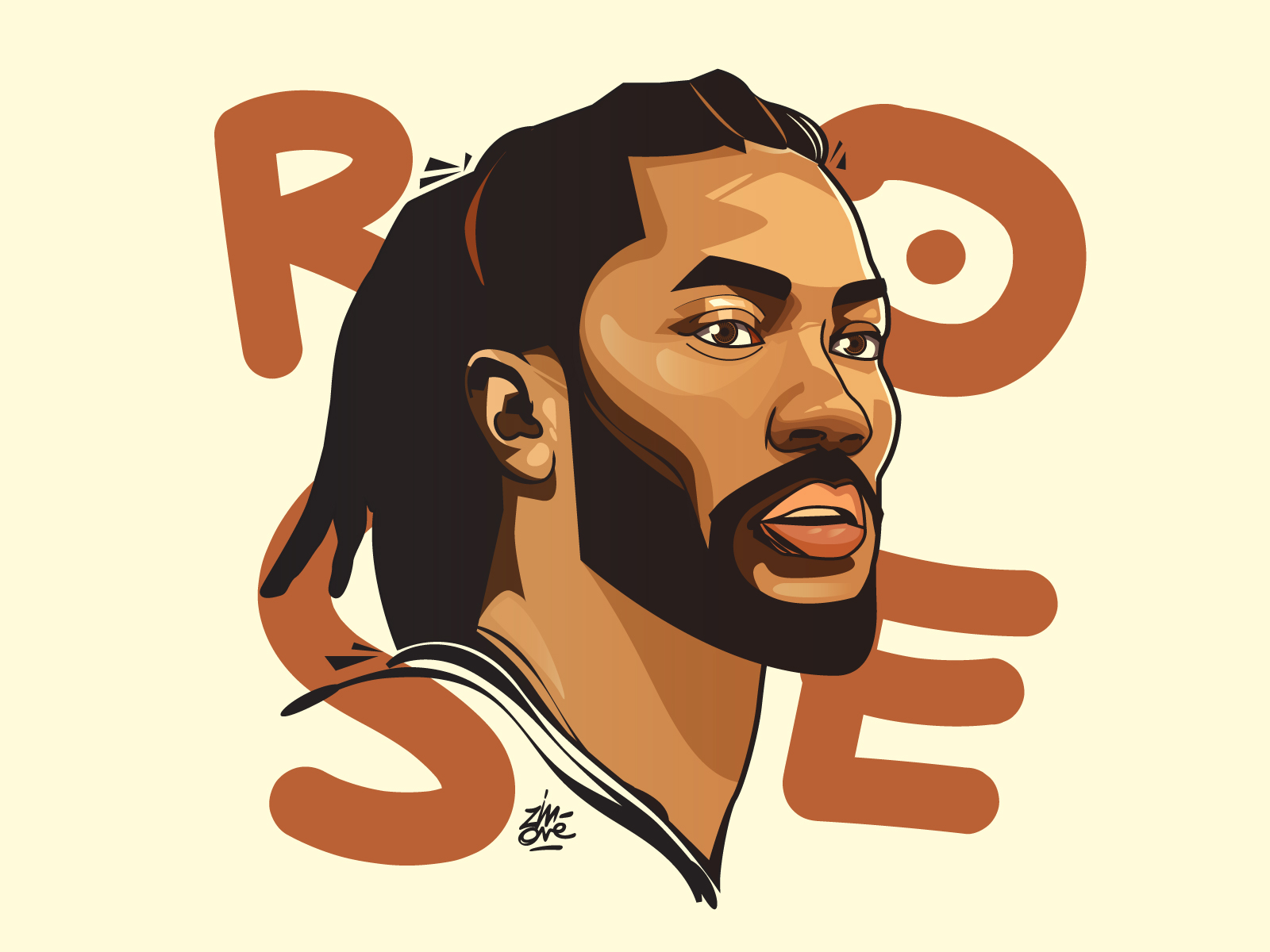 Derrick rose clearance logo vector