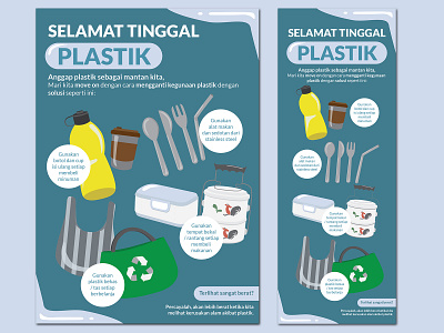 POSTER "Selamat Tinggal Plastik (Good Bye Plastic)" design plastic poster poster design vector