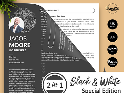 Creative Resume for Word & Pages “Jacob Moore”
