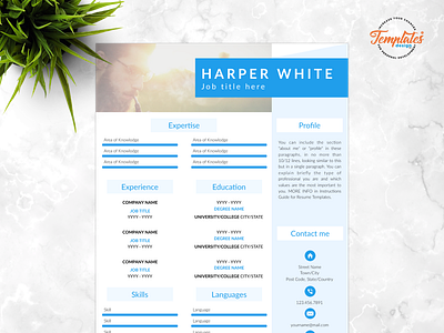 Resume Template For Word And Pages Harper White By Templates Design Co On Dribbble Resume Template For Word And Pages Harper White By Templates Design Co On Dribbble