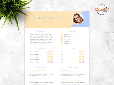 Resume Template For Word And Pages "Noah Smith"
