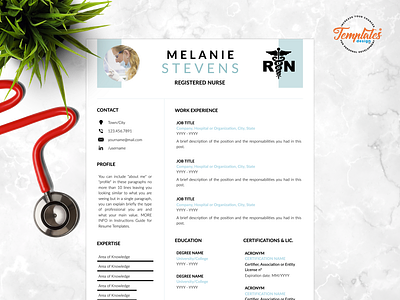 Resume Template For Word And Pages "Melanie Stevens"