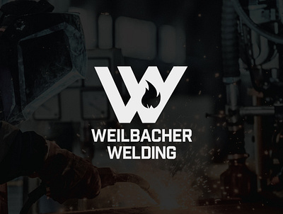 Weilbacher Welding LOGO branding design flat icon logo typography vector
