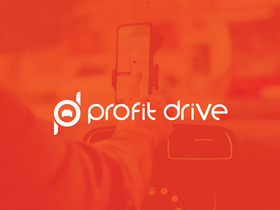 Profit Drive app branding design flat icon logo minimal typography vector website