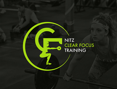Nitz Clear Focus Logo branding design flat gym gym logo icon logo personal training typography vector weight training