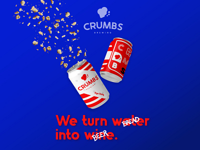Crumbs brewing Ad Campaign ad campaign advertising beer branding design flat handmade logo minimal typography vector