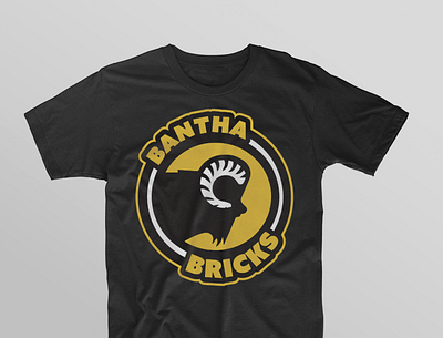 Bantha Bricks logo branding design facebook group fans flat icon lego logo minimal star wars typography vector