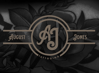 AJ Tattooing branding design flat icon logo minimal tattoo tattoo artist typography vector