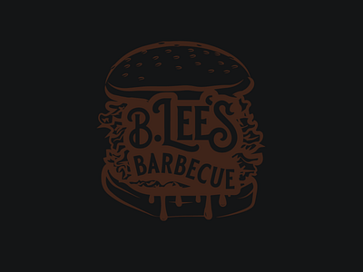 B. Lee's Barbecue Logo bbq beer branding design flat illustration logo typography vector