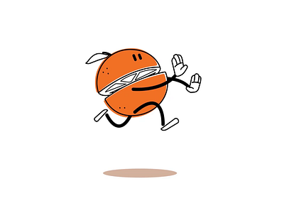 Run orange! Run! aftereffects animation animation 2d animation after effects animation design character color design draw illustrator orange juice
