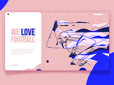 SPORT Illustration 2 character color creative design draw faster football illustration photoshop series sports design two color web illustration