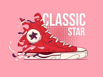 Shoes Inspiration 2.0 art color illustrator inspiration pink series star vector