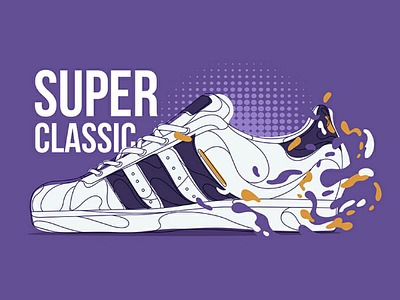 Super 2.0 adisdas color creativity design illustration illustrator purple series shoes vector