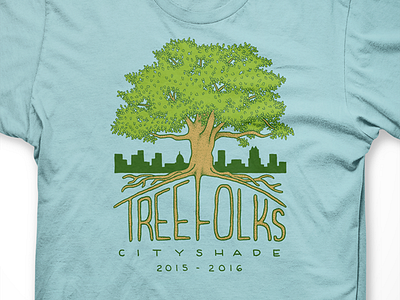 Treefolks T-Shirt Design hand lettering illustration shirt