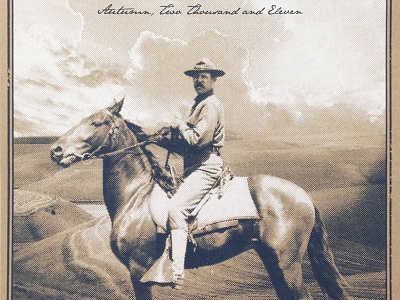 Tour Poster for Jack Wilson & John Elliott halftone horse old photograph screen print