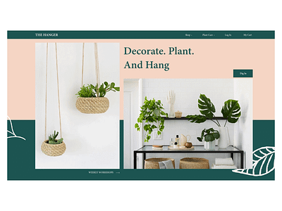 The Hanger grahic design hanger plant ui uiux ux web design