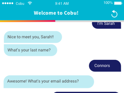Onboarding Chat-bot chat app chat bot ui ux