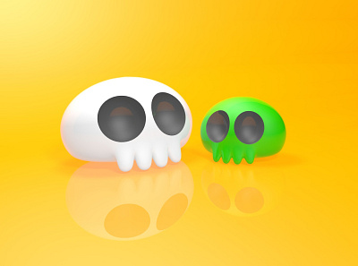 Plastic Skulls 3d 3d art cinema4d design graphic graphic design maxon skull