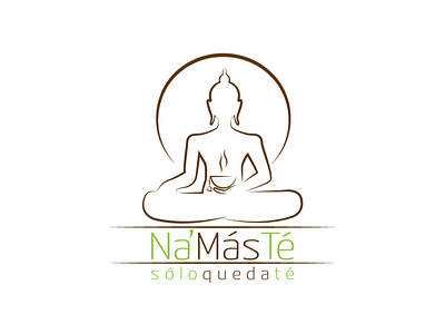 Namaste Logo branding buddha logo namaste natural shop tea