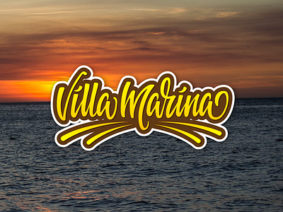 Villamarina Lettering beach design hand lettering handletter illustrator lettering paraguana this is not a font