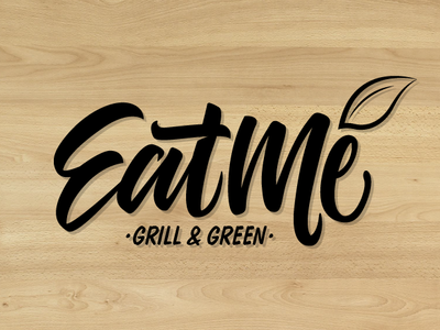 EatMe Logo branding design graphic design illustrator lettering lettering art logo typography