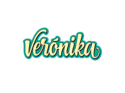 Verónika Lettering design graphic graphic design illustrator letter lettering lettering art script script lettering typography vector