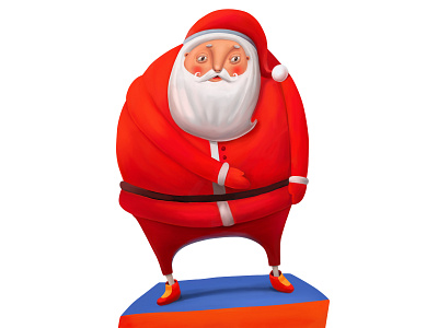 Santa Claus 2d cartoon characters draw graphic design illustration santa santa claus