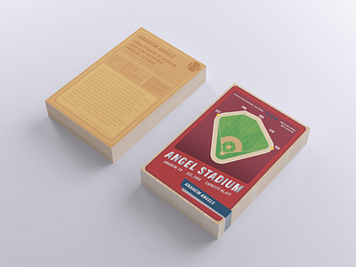 MLB Ballpark Trading Cards - Angel Stadium adobe illustrator alwest american league anaheim anaheim angels angels ballpark baseball baseball cards design field graphic design mlb park trading cards