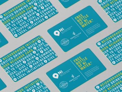 Good Neighbor Card adobe illustrator branding design drinking water gift card graphic design neighborhood initiatives nonprofit water bottle