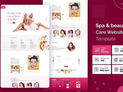 Spa and beauty care website template beauty beauty care beauty product debut design spa ui user experience user experience ux user interface user interface ui ux web website website design