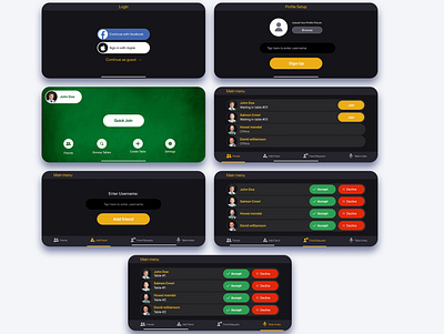 Card gaming android and IOS mobile app ui/ux design. card game cardboard design game game design games ios app design ui user experience user interface ux