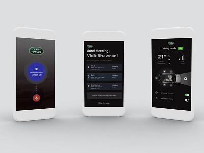 Landrover Mobile App Concept - More Screens app concept ui ux