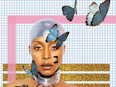 Erykah Badu badu black history black history month collage digital art digital collage erykah badu