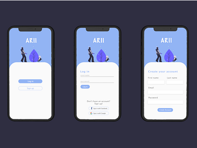 ARII: Log in dailyui design login ski