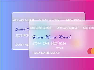 Glass credit cards dailyui design ui