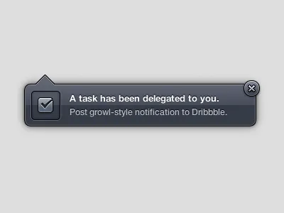 Keepin' it real in browser #3 app css3 gradient growl icon notification popover task ui