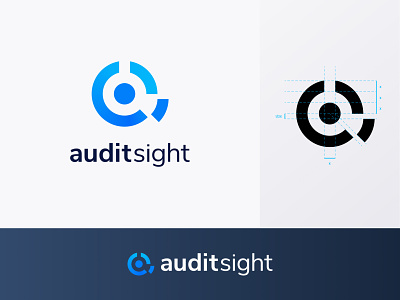Audit Sight logo branding graphic design icon illustration logo typography ui vector