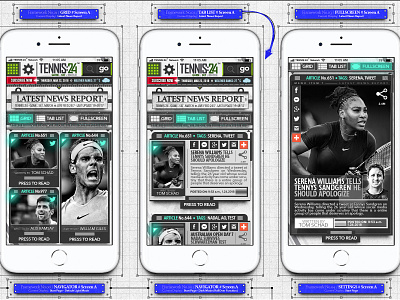 TENNIS:24 - GAME, SET & MATCH graphic design icon design mobile design responsive web design web graphics