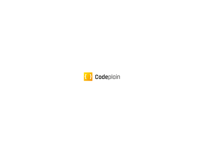 Codeplain app brand and identity branding code editor design gradient logo vector web yellow