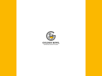 Golden Bowl black brand and identity branding design illustration logo restaurant vector web yellow