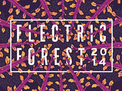 Electric Forest 2014 Poster electric forest festival hand drawn illustration poster print