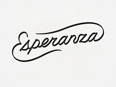 Esperanza Logotype drew lakin esperanza hand lettering logotype script