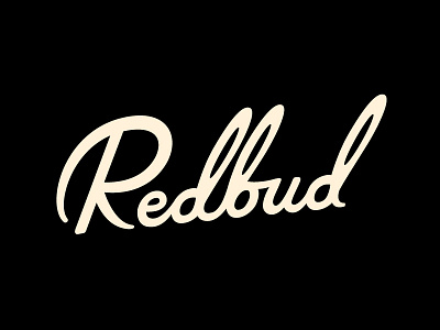 Redbud drew lakin hand drawn lettering movie title redbud script typography