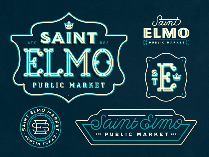 St. E Exploration texas austin market mark lockup seal monogram exploration brand identity branding lettering logotype