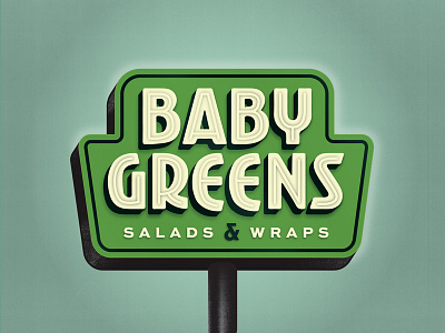 Baby Greens WIP baby greens branding environmental fabrication identity neon signage texture