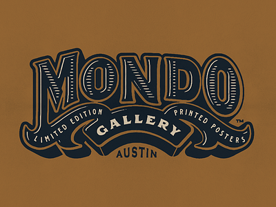 Mondo apparel austin texas lettering logotype mondo posters texture