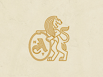 Auren NY a blackletter lion ny texture