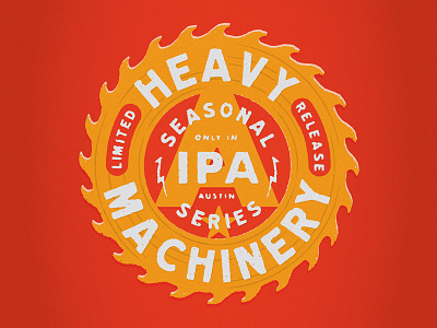 Heavy Machinery austin beerworks heavy illustration saw texture tool